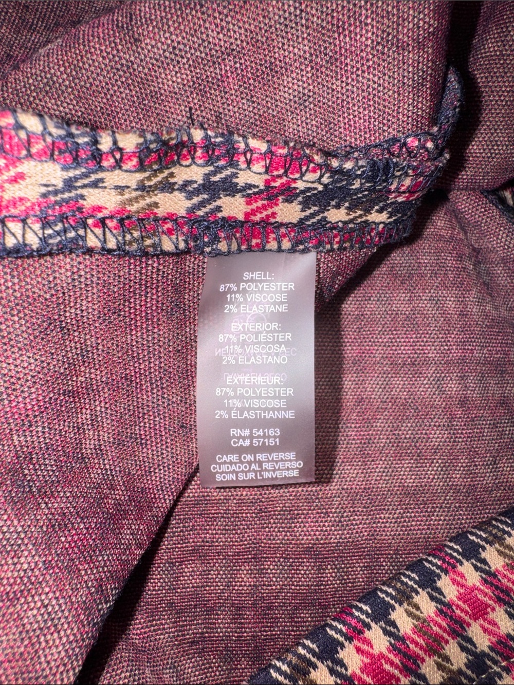 Tommy Hilfiger Pink Plaid Mini Shift Dress - Picture 7 of 9